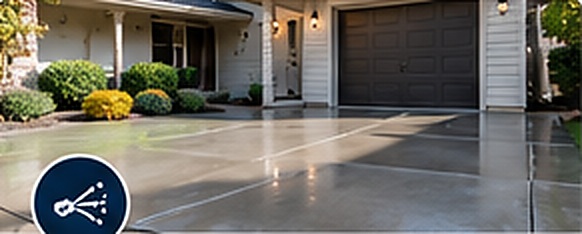 Illustrative finished result for pressure washing