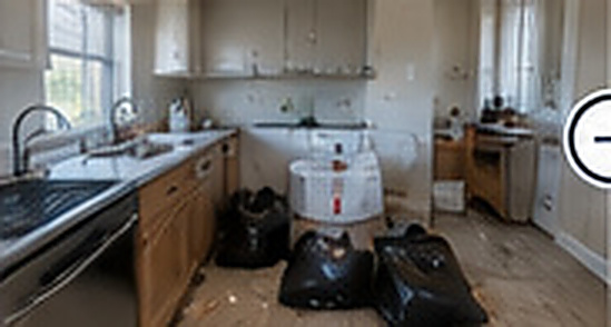 Illustrative kitchen before light cleaning